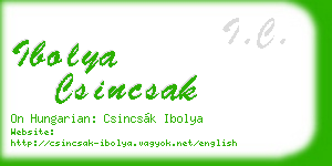 ibolya csincsak business card