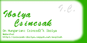 ibolya csincsak business card